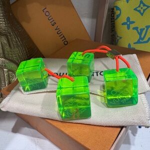 LOUIS VUITTON HAIR BOBBLE SET Y2K EXCELLENT UNUSED CONDITION 100% AUTHENTIC RARE